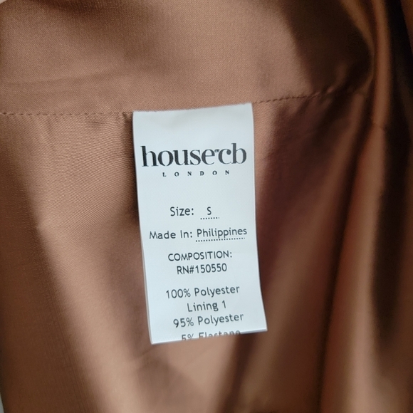 House of CB Bianca Mocha Satin Corset Dress size S NWT - Picture 9 of 11